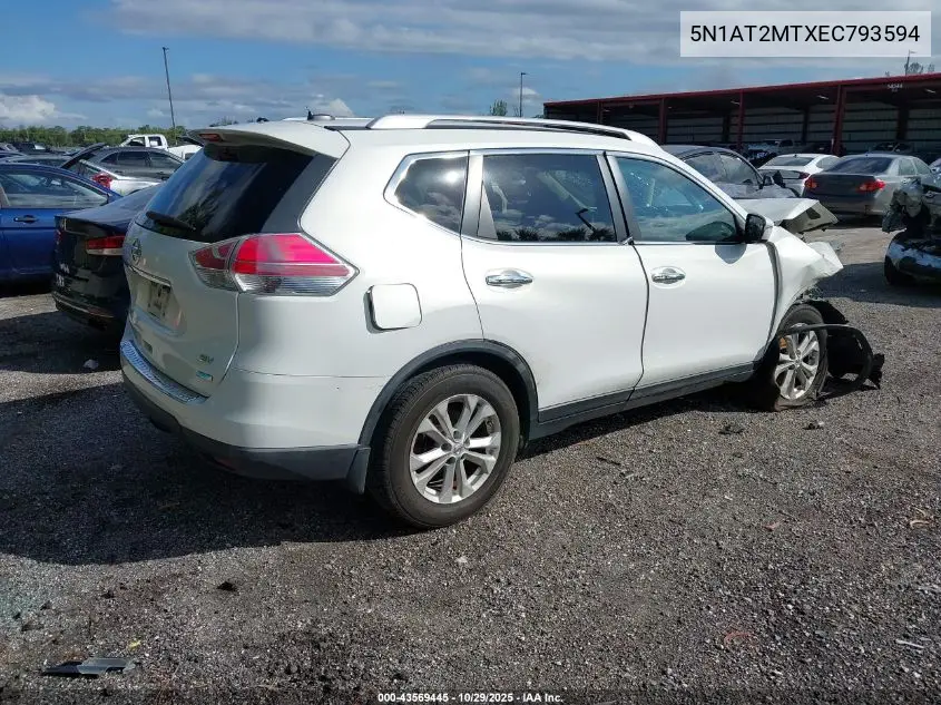 5N1AT2MTXEC793594 2014 Nissan Rogue Sv