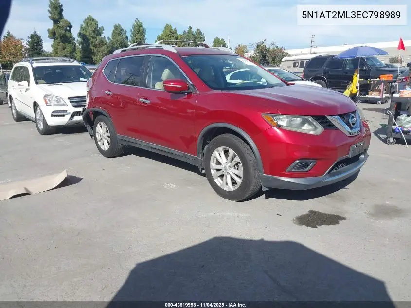 5N1AT2ML3EC798989 2014 Nissan Rogue Sv