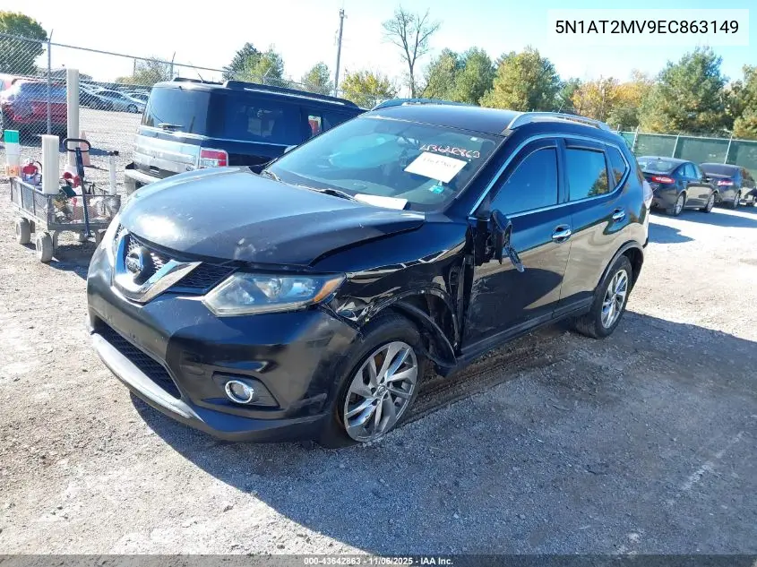 5N1AT2MV9EC863149 2014 Nissan Rogue Sl