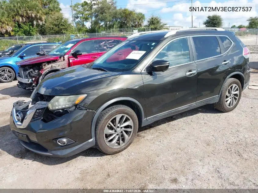 5N1AT2MV3EC827537 2014 Nissan Rogue Sl