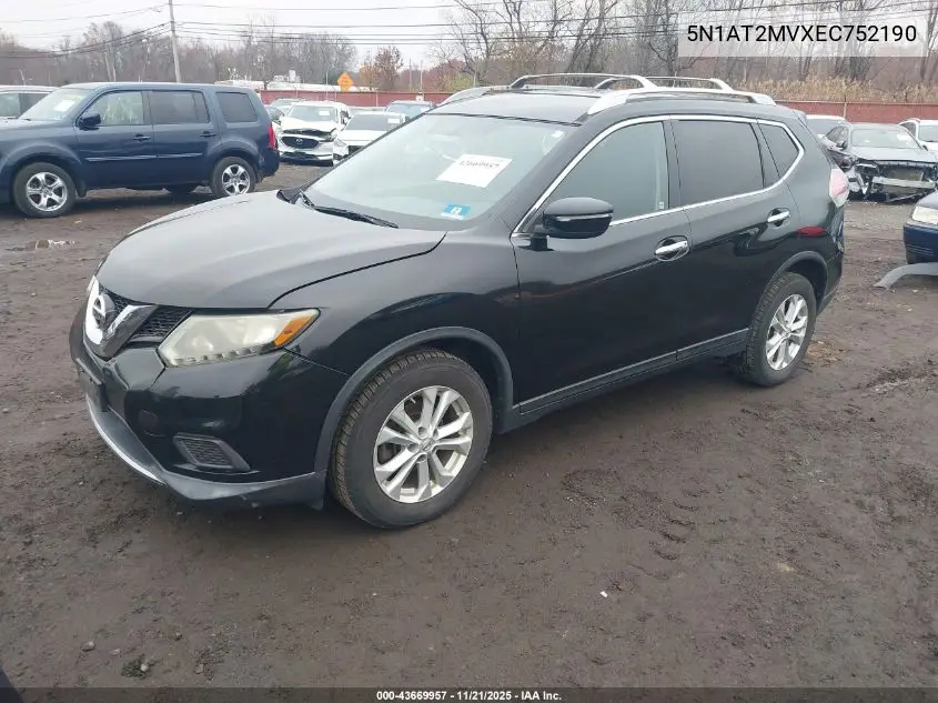 5N1AT2MVXEC752190 2014 Nissan Rogue Sv