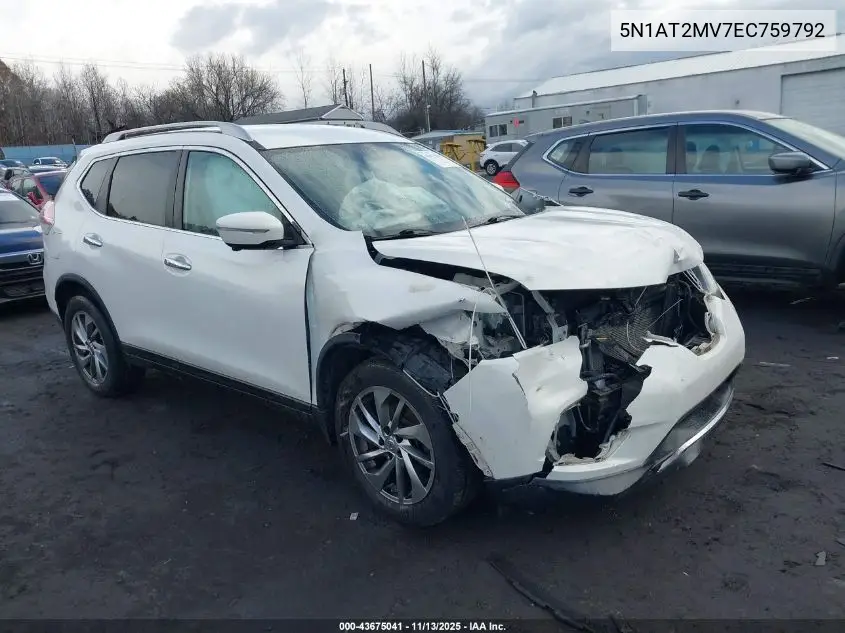 5N1AT2MV7EC759792 2014 Nissan Rogue Sl