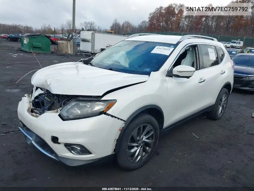 5N1AT2MV7EC759792 2014 Nissan Rogue Sl