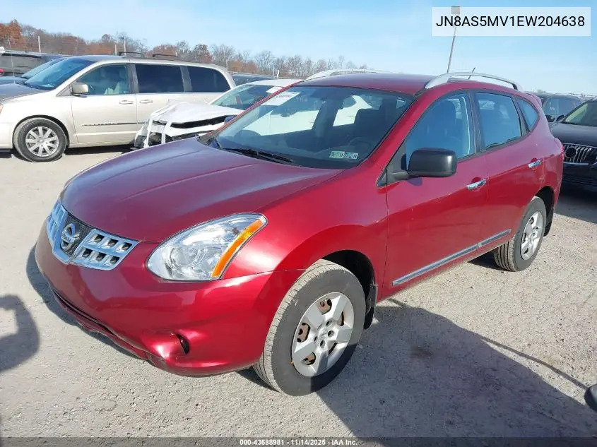 JN8AS5MV1EW204638 2014 Nissan Rogue Select S