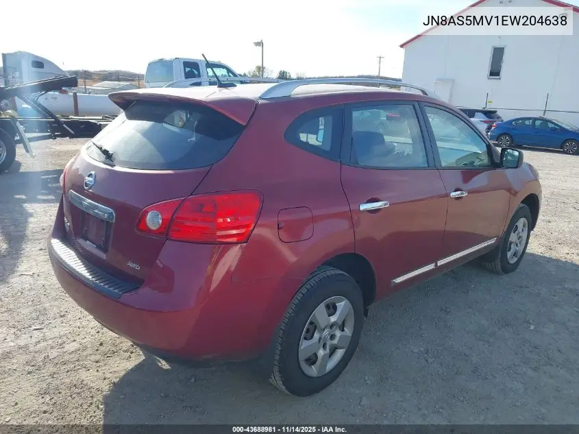 JN8AS5MV1EW204638 2014 Nissan Rogue Select S