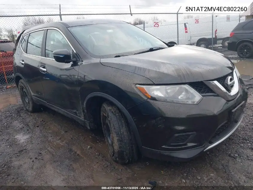5N1AT2MV4EC802260 2014 Nissan Rogue S