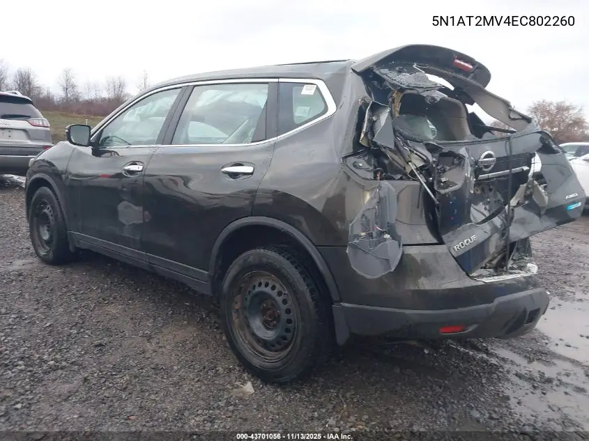 5N1AT2MV4EC802260 2014 Nissan Rogue S