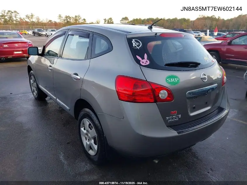 JN8AS5MT7EW602144 2014 Nissan Rogue Select S