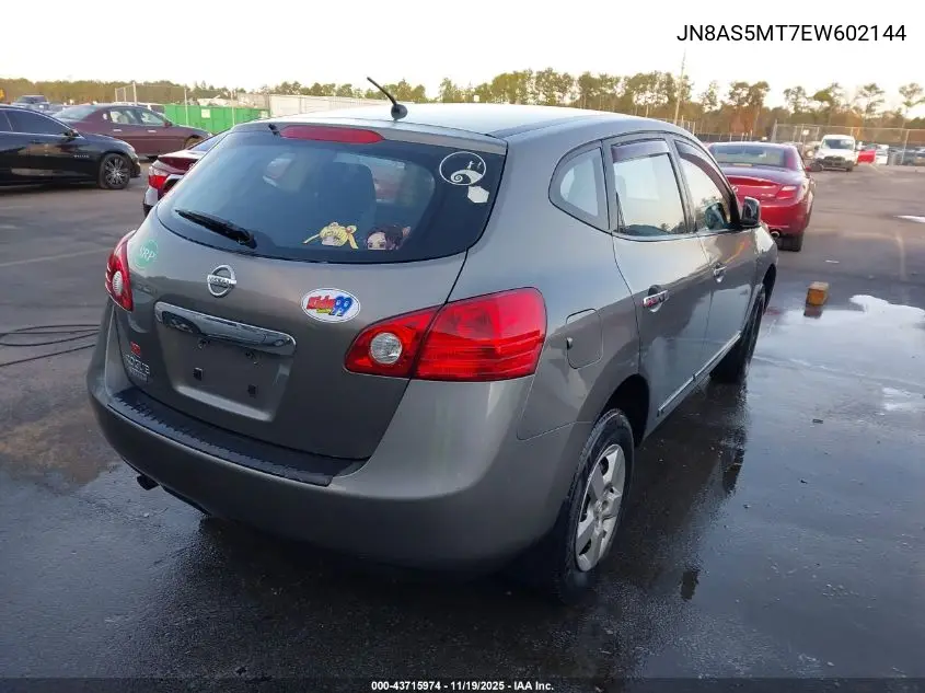 JN8AS5MT7EW602144 2014 Nissan Rogue Select S