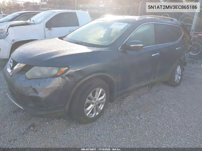 5N1AT2MV3EC865186 2014 Nissan Rogue Sv