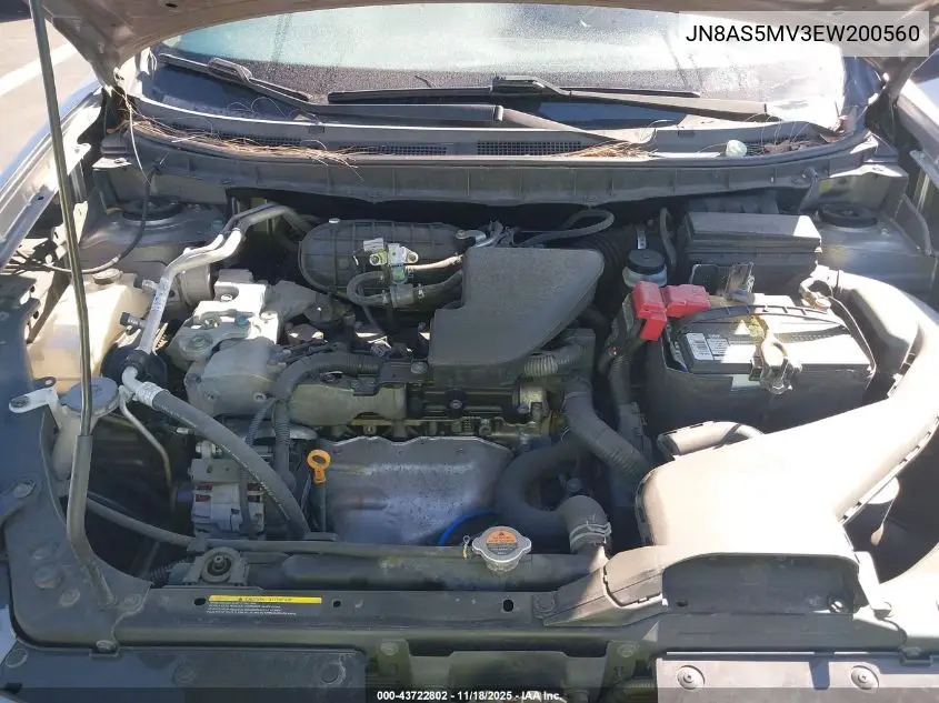 JN8AS5MV3EW200560 2014 Nissan Rogue Select S