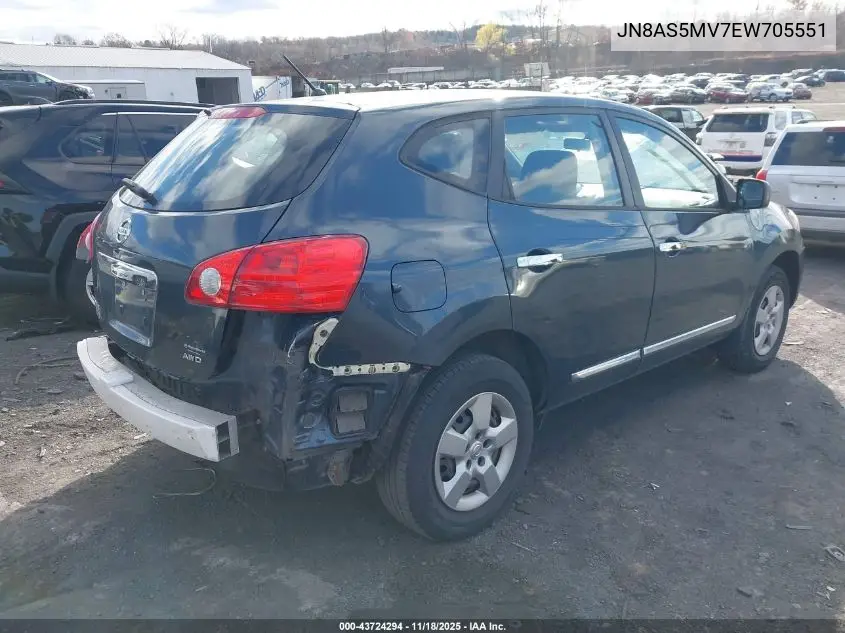 JN8AS5MV7EW705551 2014 Nissan Rogue Select S
