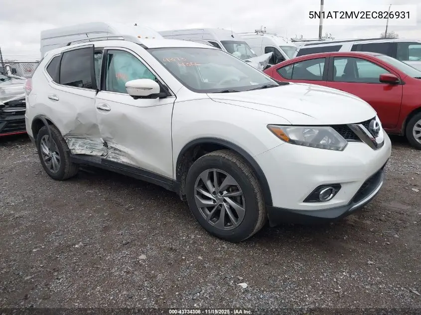 5N1AT2MV2EC826931 2014 Nissan Rogue Sl