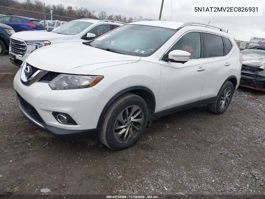 5N1AT2MV2EC826931 2014 Nissan Rogue Sl