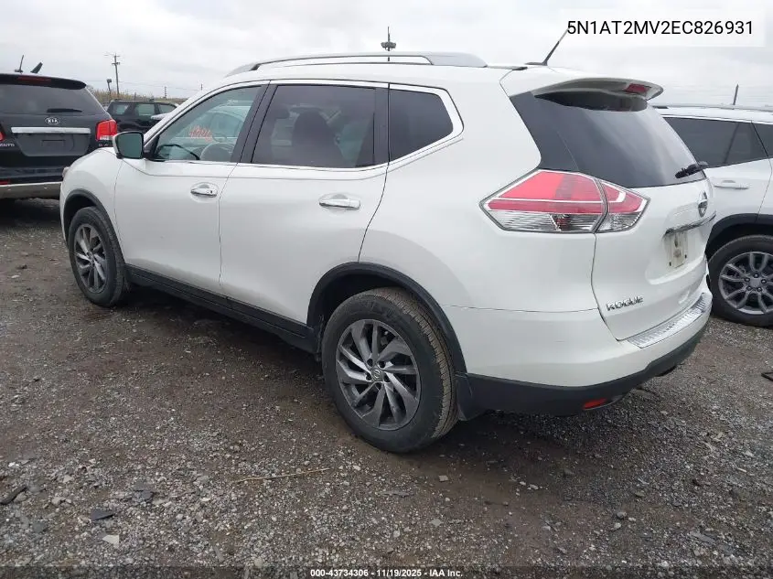 5N1AT2MV2EC826931 2014 Nissan Rogue Sl