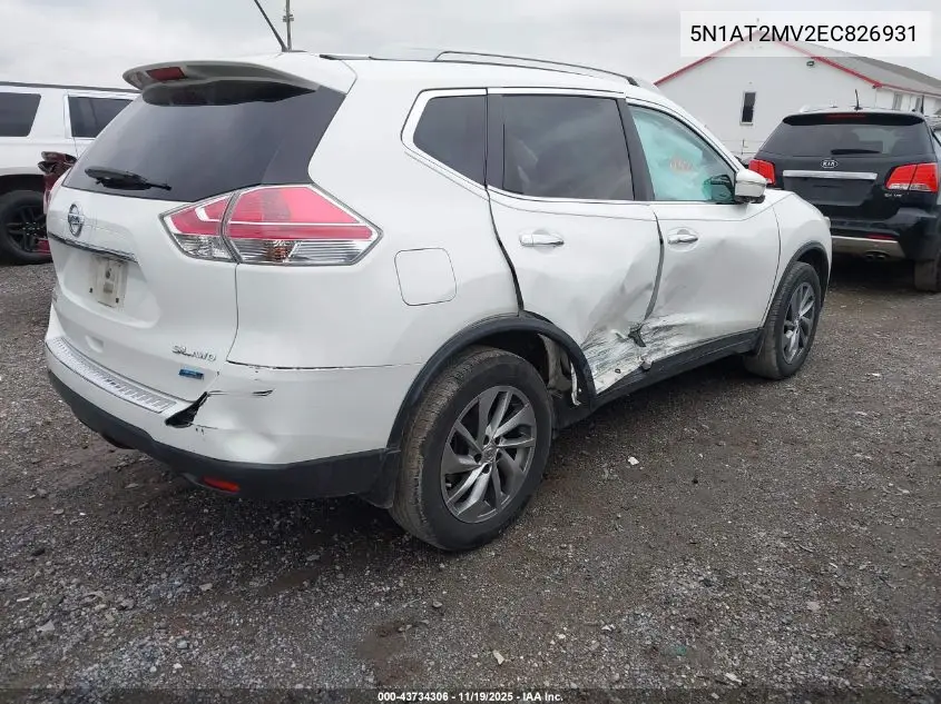 5N1AT2MV2EC826931 2014 Nissan Rogue Sl