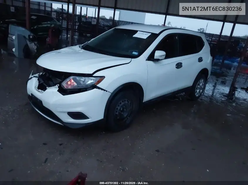 5N1AT2MT6EC830236 2014 Nissan Rogue S