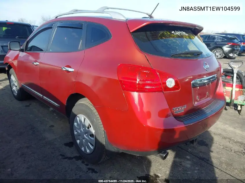 JN8AS5MT1EW104599 2014 Nissan Rogue Select S