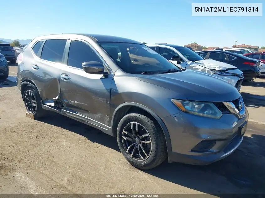 5N1AT2ML1EC791314 2014 Nissan Rogue S