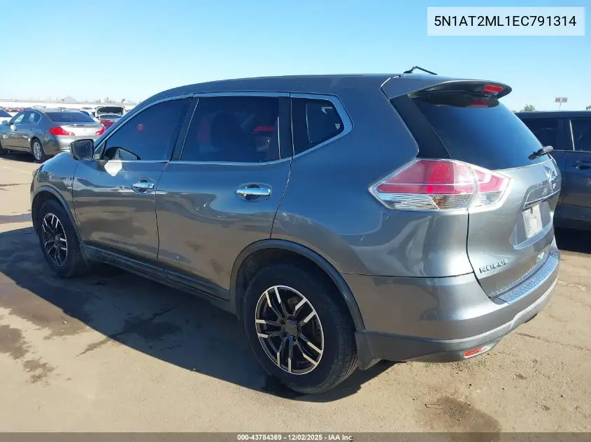 5N1AT2ML1EC791314 2014 Nissan Rogue S
