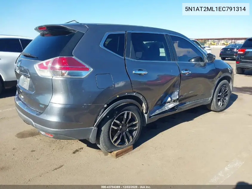 5N1AT2ML1EC791314 2014 Nissan Rogue S