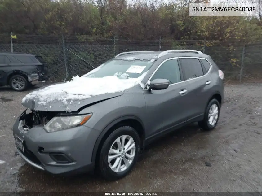 5N1AT2MV6EC840038 2014 Nissan Rogue Sv