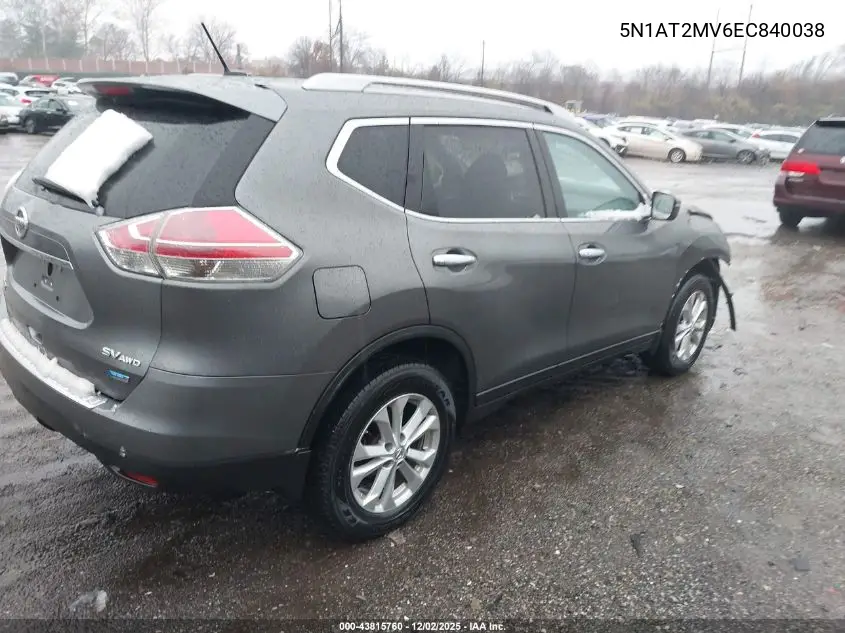 5N1AT2MV6EC840038 2014 Nissan Rogue Sv