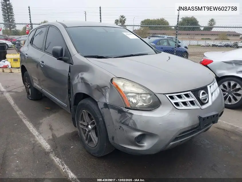 JN8AS5MT9EW602758 2014 Nissan Rogue Select S