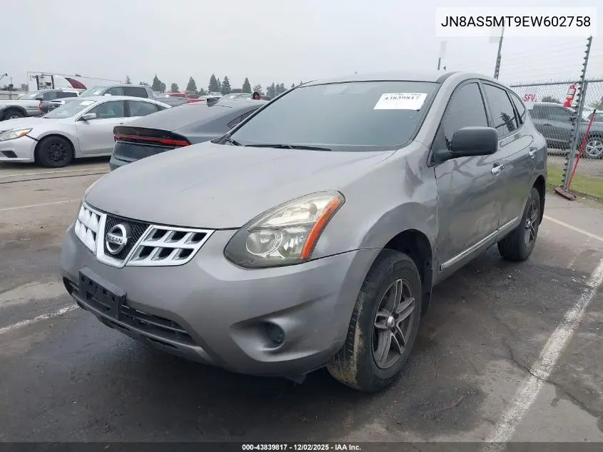 JN8AS5MT9EW602758 2014 Nissan Rogue Select S