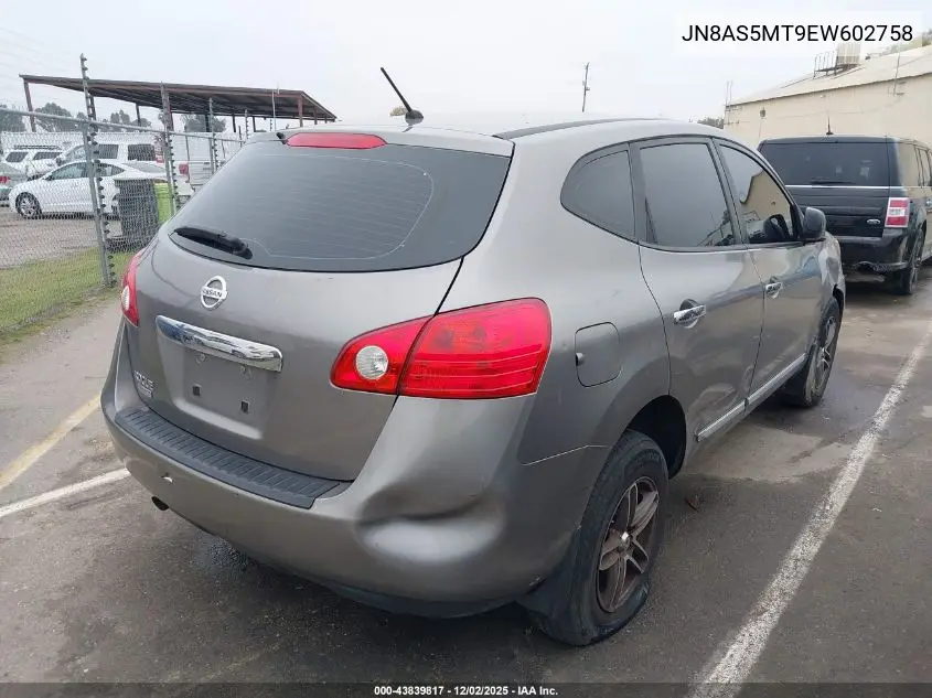 JN8AS5MT9EW602758 2014 Nissan Rogue Select S