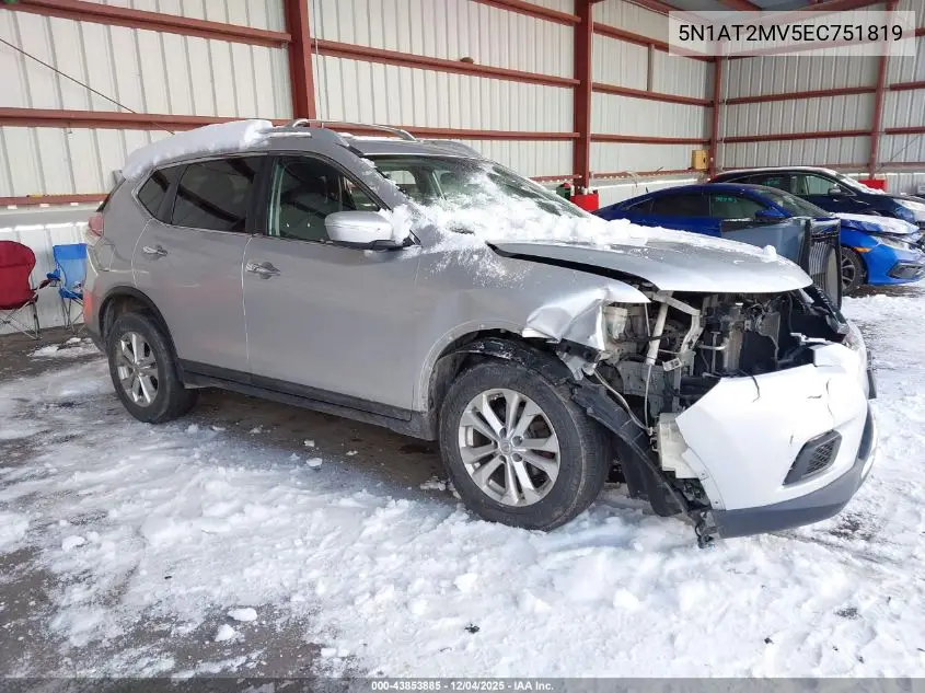 5N1AT2MV5EC751819 2014 Nissan Rogue Sv