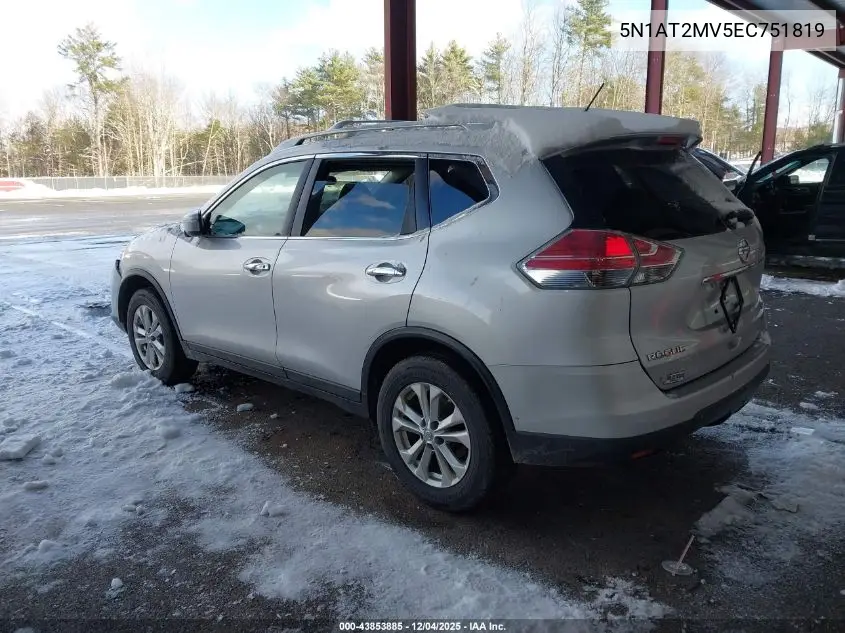 5N1AT2MV5EC751819 2014 Nissan Rogue Sv