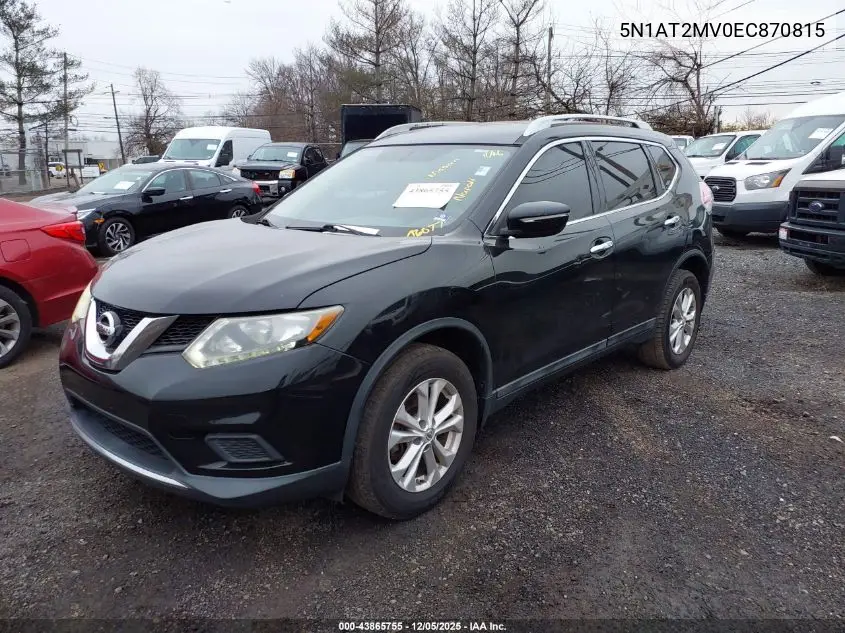 5N1AT2MV0EC870815 2014 Nissan Rogue Sv