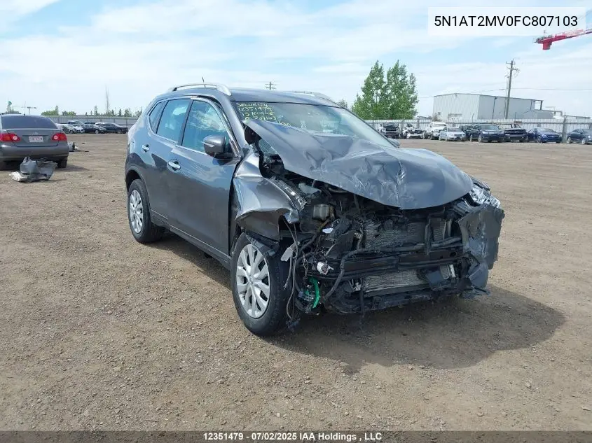 5N1AT2MV0FC807103 2015 Nissan Rogue S/Sl/Sv