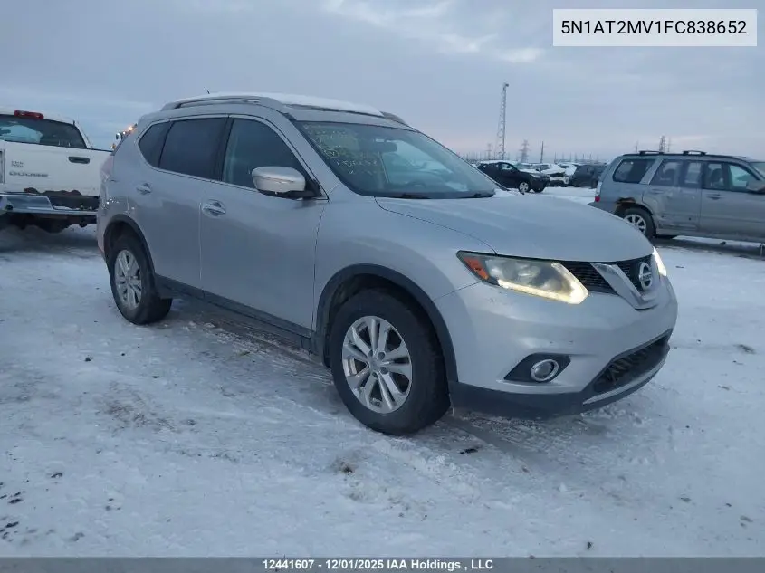 5N1AT2MV1FC838652 2015 Nissan Rogue S/Sl/Sv