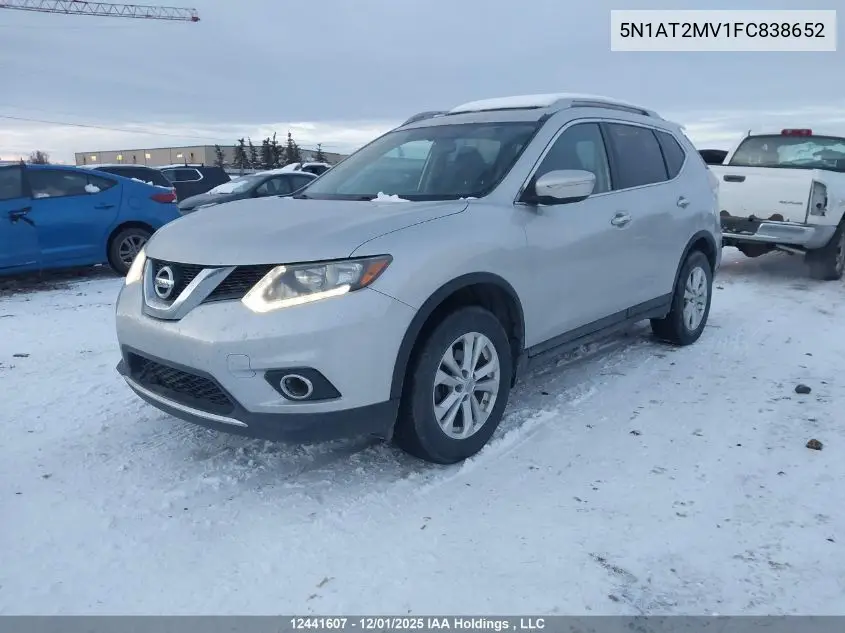 5N1AT2MV1FC838652 2015 Nissan Rogue S/Sl/Sv