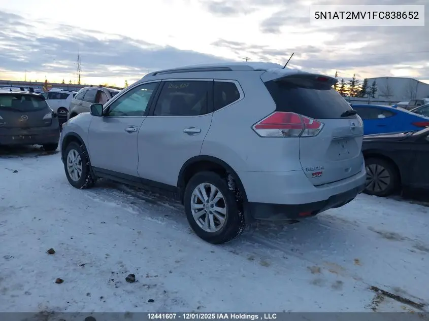 5N1AT2MV1FC838652 2015 Nissan Rogue S/Sl/Sv
