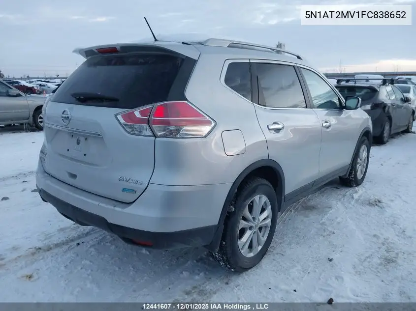 5N1AT2MV1FC838652 2015 Nissan Rogue S/Sl/Sv