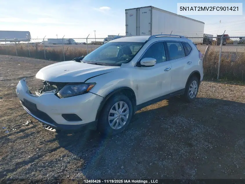 5N1AT2MV2FC901421 2015 Nissan Rogue S/Sl/Sv