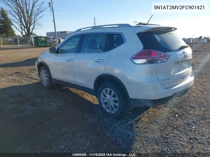 5N1AT2MV2FC901421 2015 Nissan Rogue S/Sl/Sv