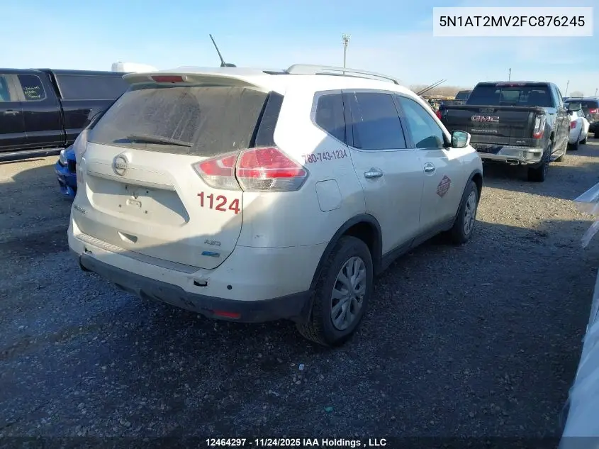 5N1AT2MV2FC876245 2015 Nissan Rogue S/Sl/Sv