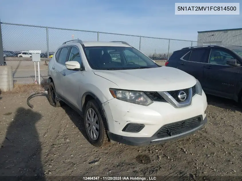 5N1AT2MV1FC814500 2015 Nissan Rogue S/Sl/Sv