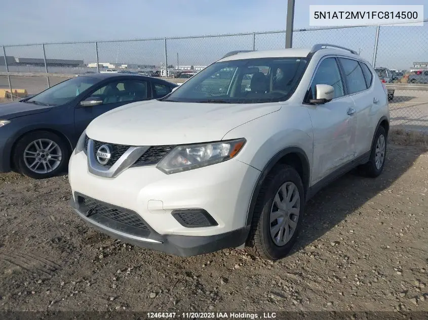 5N1AT2MV1FC814500 2015 Nissan Rogue S/Sl/Sv