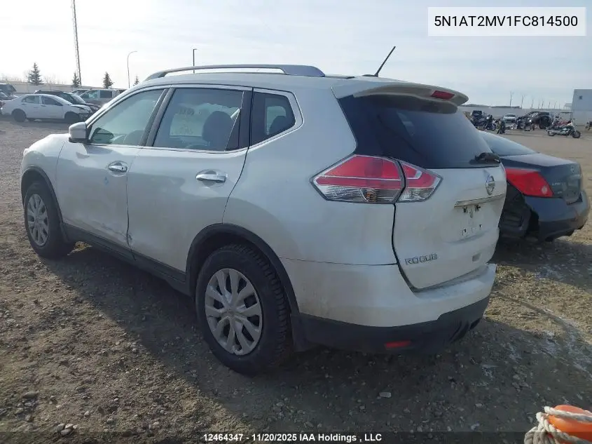 5N1AT2MV1FC814500 2015 Nissan Rogue S/Sl/Sv