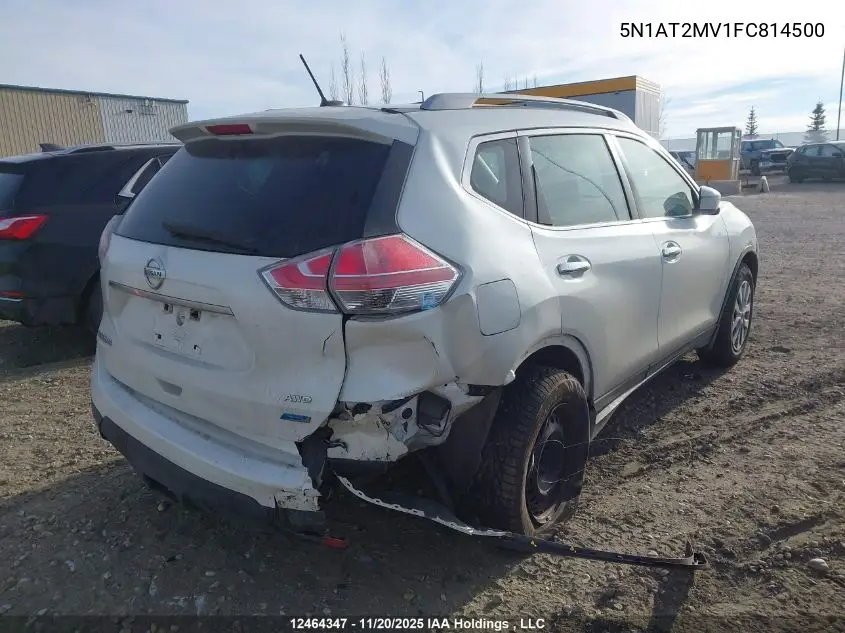 5N1AT2MV1FC814500 2015 Nissan Rogue S/Sl/Sv