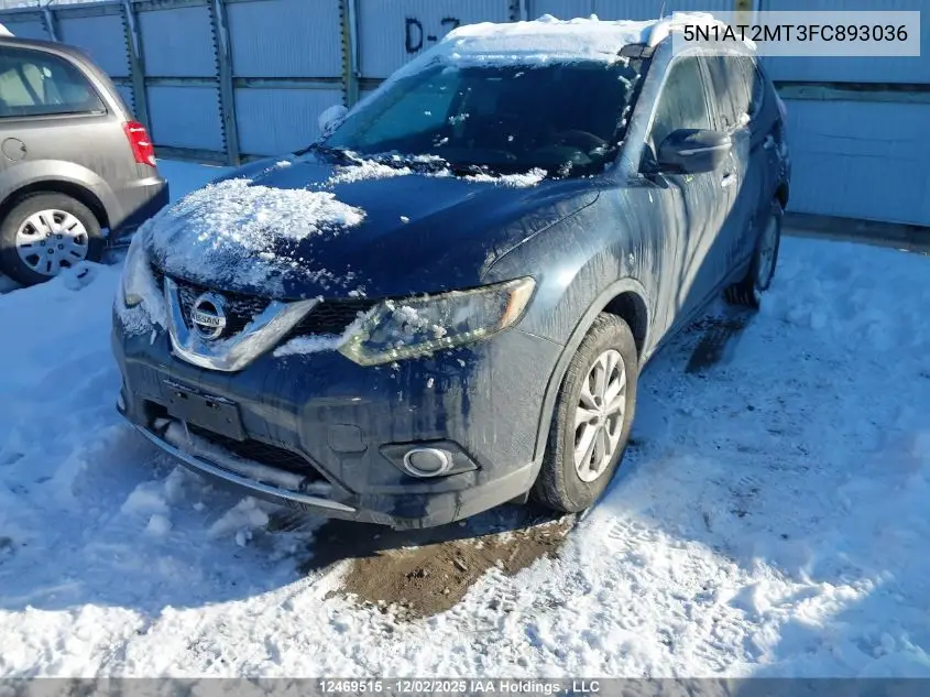 5N1AT2MT3FC893036 2015 Nissan Rogue S/Sv