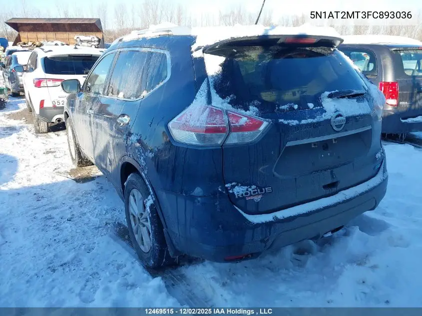 5N1AT2MT3FC893036 2015 Nissan Rogue S/Sv