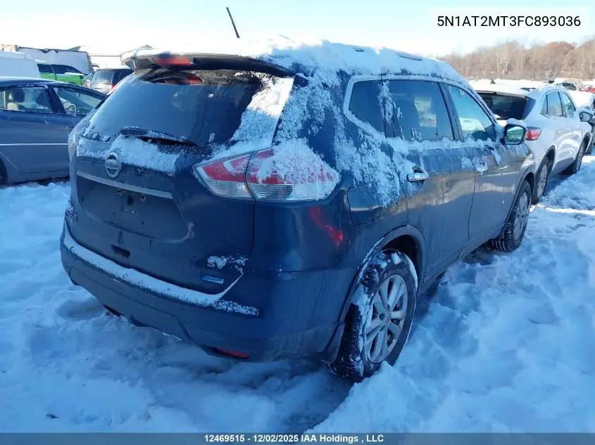 5N1AT2MT3FC893036 2015 Nissan Rogue S/Sv