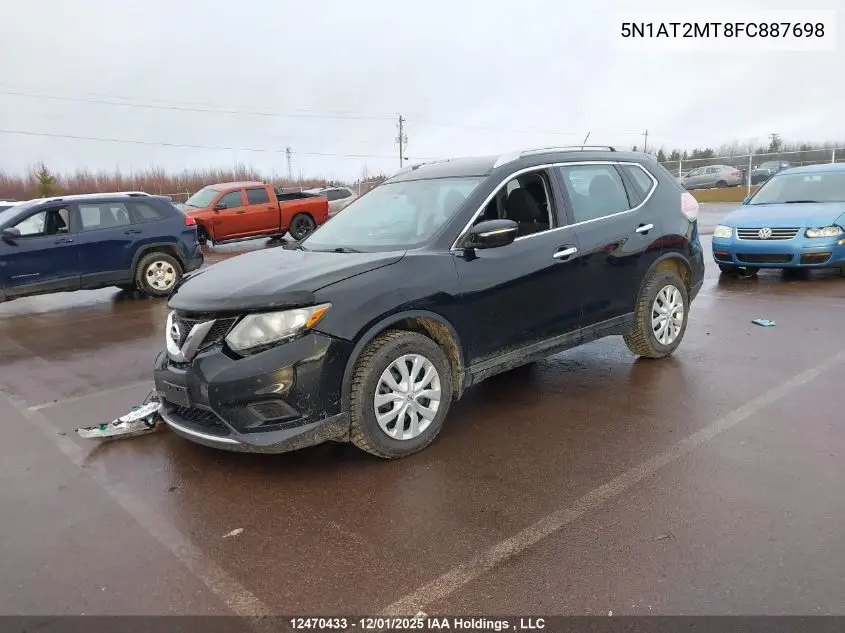 5N1AT2MT8FC887698 2015 Nissan Rogue S/Sv