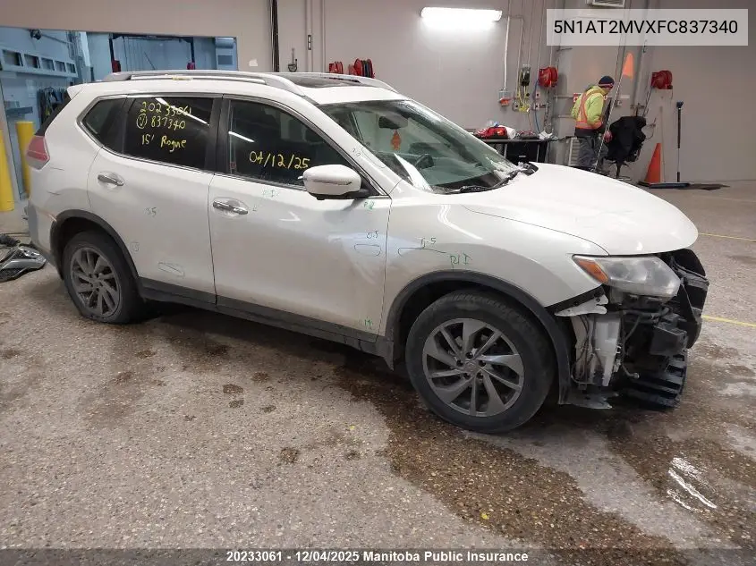 5N1AT2MVXFC837340 2015 Nissan Rogue Sl